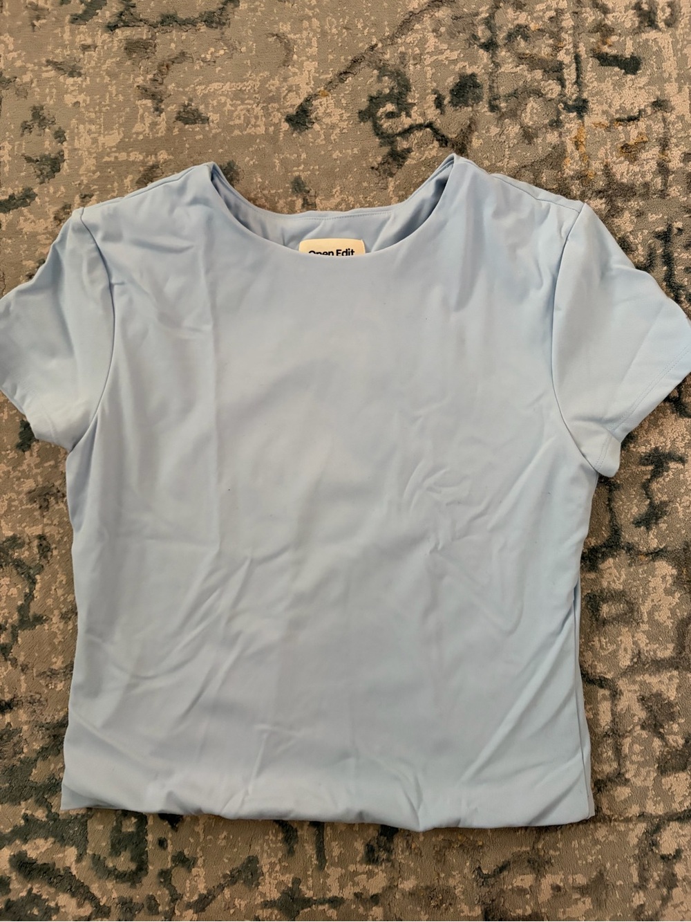 Essential Light Blue Short Sleeve Crewneck Tee